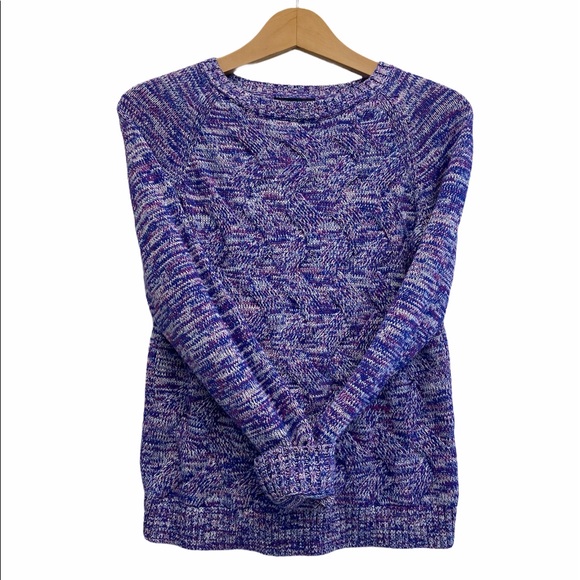 LAND’S END Cable Knit Sweater Size 10/12/Med GUC - Picture 3 of 4